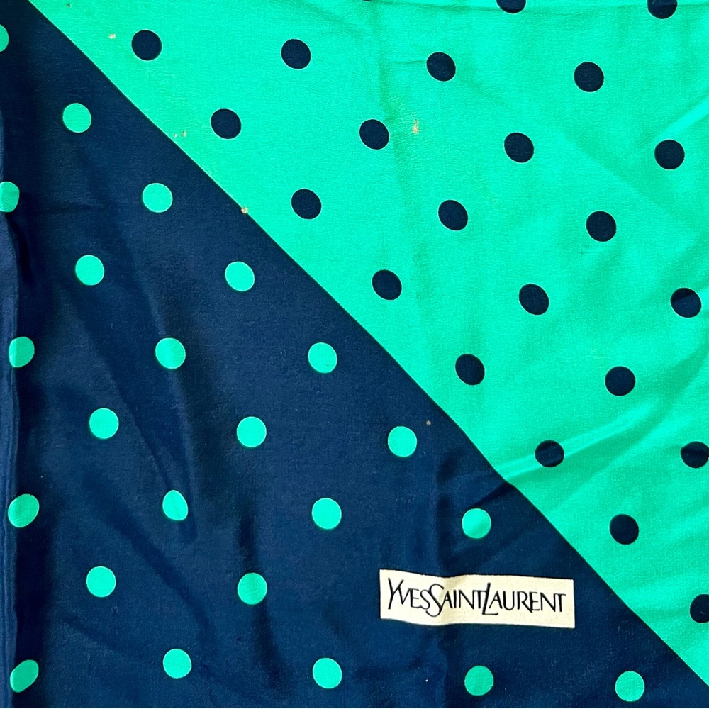 Set of 2 scarves YSL Nina Ricci Yves Saint Laurent - Picture 4 of 8